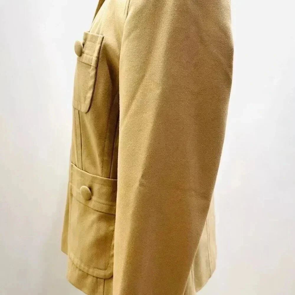 INC Women Long Sleeve Button Down Collared Lined Brown Career Jacket Size 6 - Picture 9 of 13